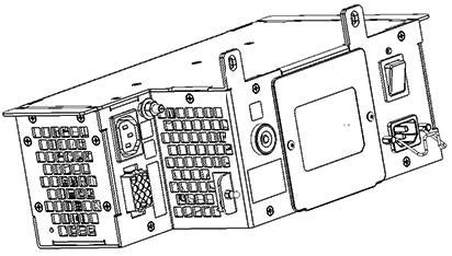 The image appears to be a technical drawing or schematic of an electronic device, possibly a power supply unit or control module, but specific details cannot be identified with certainty based on the visual information alone.