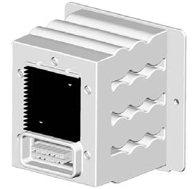 This appears to be an enclosure for a Block Upconverter (BUC).