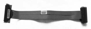 This is a flat ribbon cable assembly with IDC (Insulation Displacement Connector) sockets on both ends.