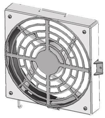 This is a Schneider Electric VX5VPS6001 enclosure door fan, a cooling accessory used for variable speed drives in industrial enclosures.