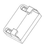 This appears to be a bottom guide or cover cap for a sliding door or similar mechanism, based on a technical drawing.