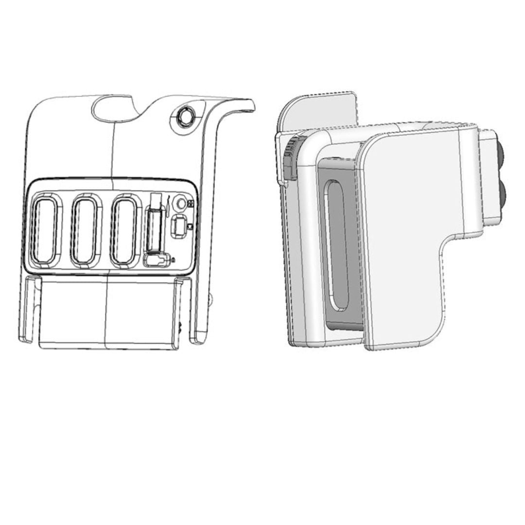 A BOSCH Purion 200 USB Port Cover. This small component is designed to protect the service connection on the e-bike display from moisture, dust, and dirt.
