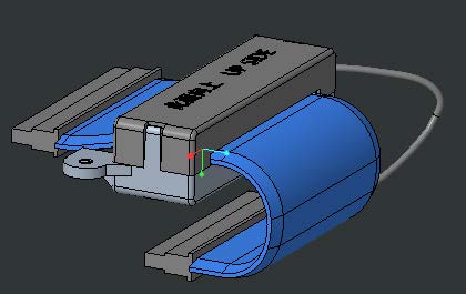This appears to be a CAD rendering of a quick-connect tube clamp, likely for use with UTV/ATV windshields or roll cages.