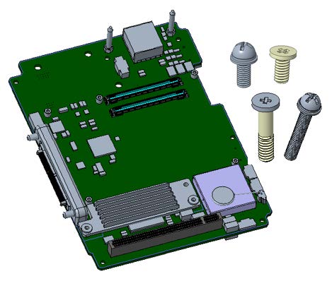 This image displays a printed circuit board (PCB) assembly, likely a high-performance embedded system such as a Seeker Processing Module for Glide Bombs