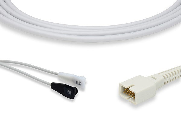 SpO2 (blood oxygen saturation) sensor cable assembly, compatible with Nellcor and other pulse oximetry monitors.
