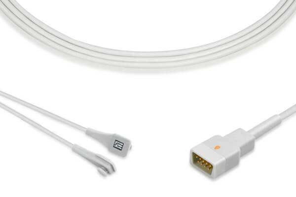 Replacement SpO2 adapter cable compatible with Welch Allyn Spot Vital Signs LXi patient monitors.
