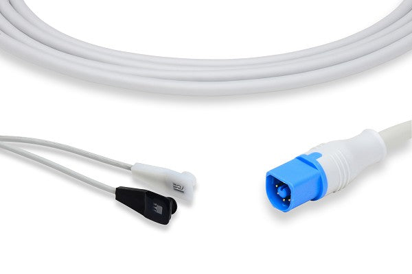 Philips-compatible SpO2 sensor cable, used with patient monitors to measure blood oxygen saturation and pulse rate.