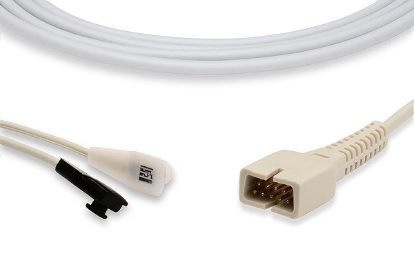 MEK-compatible reusable SpO2 sensor cable used with pulse oximeters.