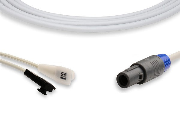 Direct-connect SpO2 sensor cable used with patient monitors.
