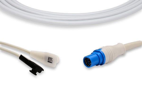 Medical SpO2 (oxygen saturation) sensor cable that is compatible with Draeger patient monitoring systems.
