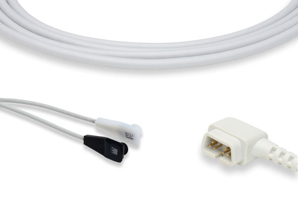 Criticare-compatible SpO2 sensor cable. This medical accessory connects a pulse oximeter monitor to a patient to measure blood oxygen saturation levels.