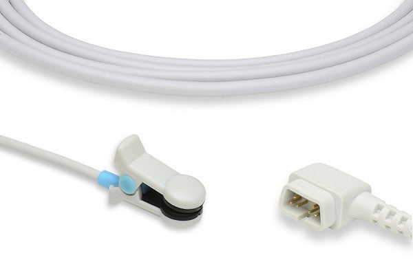 Reusable adult SpO₂ ear clip sensor used for pulse oximetry.