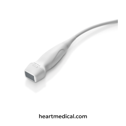 “Siemens P9-4 phased array ultrasound transducer (002) by Siemens Healthineers designed for cardiac and abdominal imaging applications.”