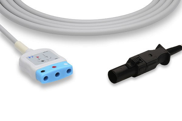 This image is of a 3-lead ECG trunk cable connector.