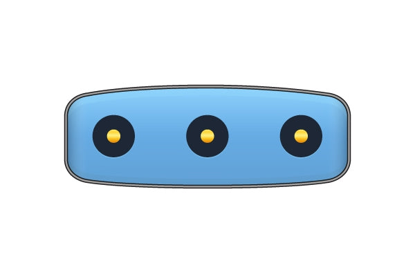 This image is of a 3-lead ECG trunk cable connector.