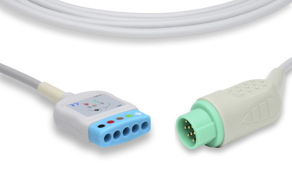 5-lead ECG trunk cable used with patient monitoring systems.