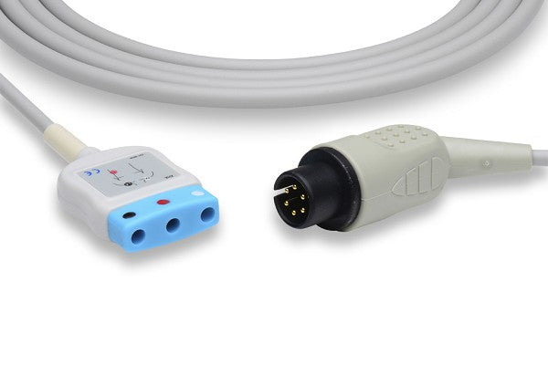 ECG trunk cable used with patient monitors.