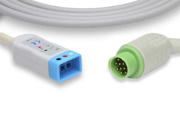 ECG trunk cable used with medical monitoring equipment.