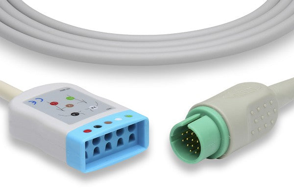 5-lead ECG trunk cable used with patient monitoring systems.
