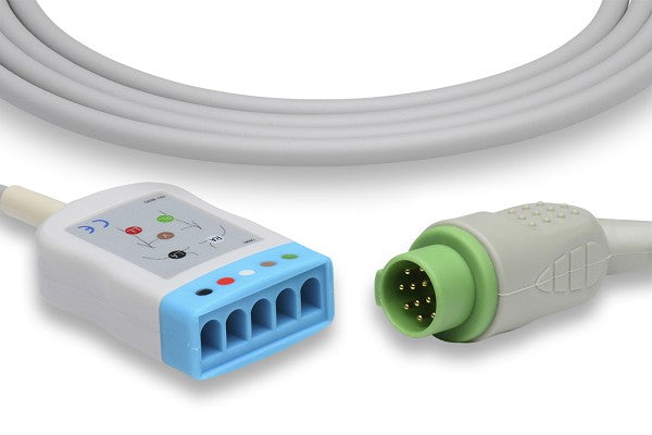 The image displays an ECG (Electrocardiogram) trunk cable, a medical device used to connect a patient to a monitoring system.