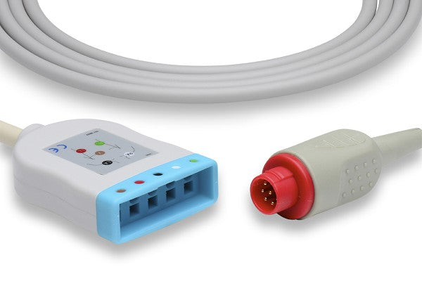 ECG trunk cable, a medical device accessory used for connecting leadwires to a patient monitor for electrocardiogram monitoring