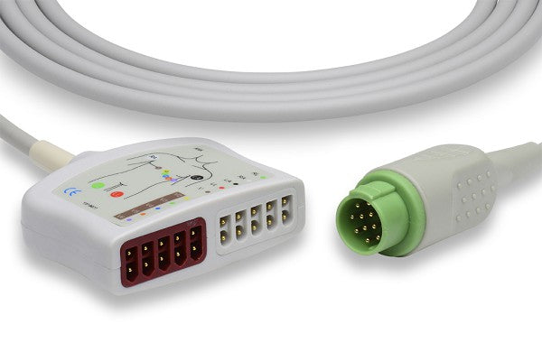 GE Healthcare Marquette compatible EKG trunk cable