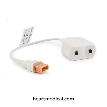 YSI 700 temperature adapter with dual female mono plug connectors for patient monitoring systems