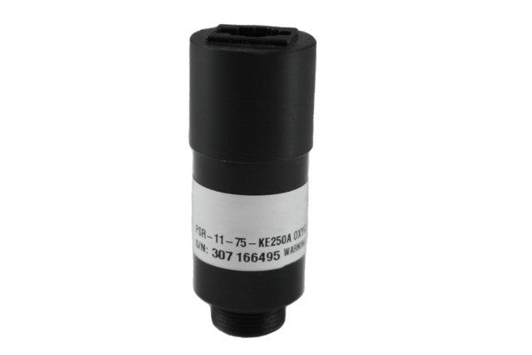 Analytical Industries PSR-11-75-KE250A oxygen sensor, which is used in medical and industrial applications.