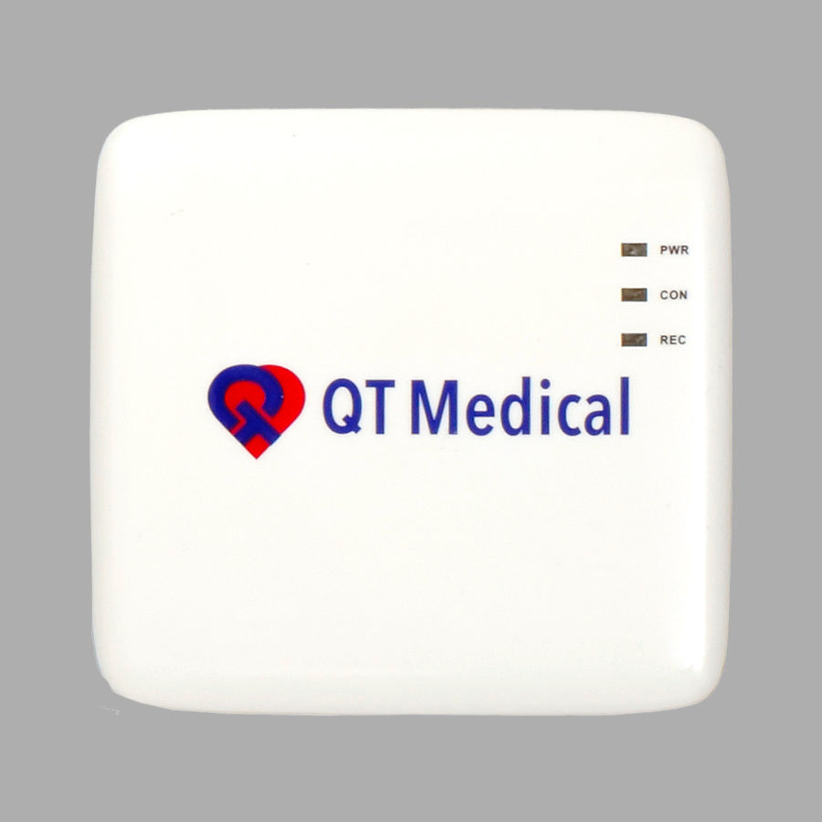 This is the QT Medical PCA 500, a compact, wireless 12-lead electrocardiogram (ECG) recorder