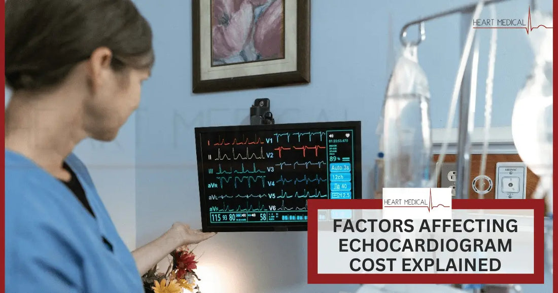 Echocardiogram machine displaying heart imaging used for diagnosing cardiac conditions and monitoring heart function in medical settings.