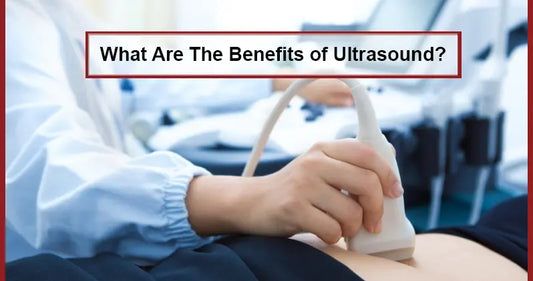 Modern ultrasound machine in hospital used for non-invasive medical imaging and patient diagnosis.