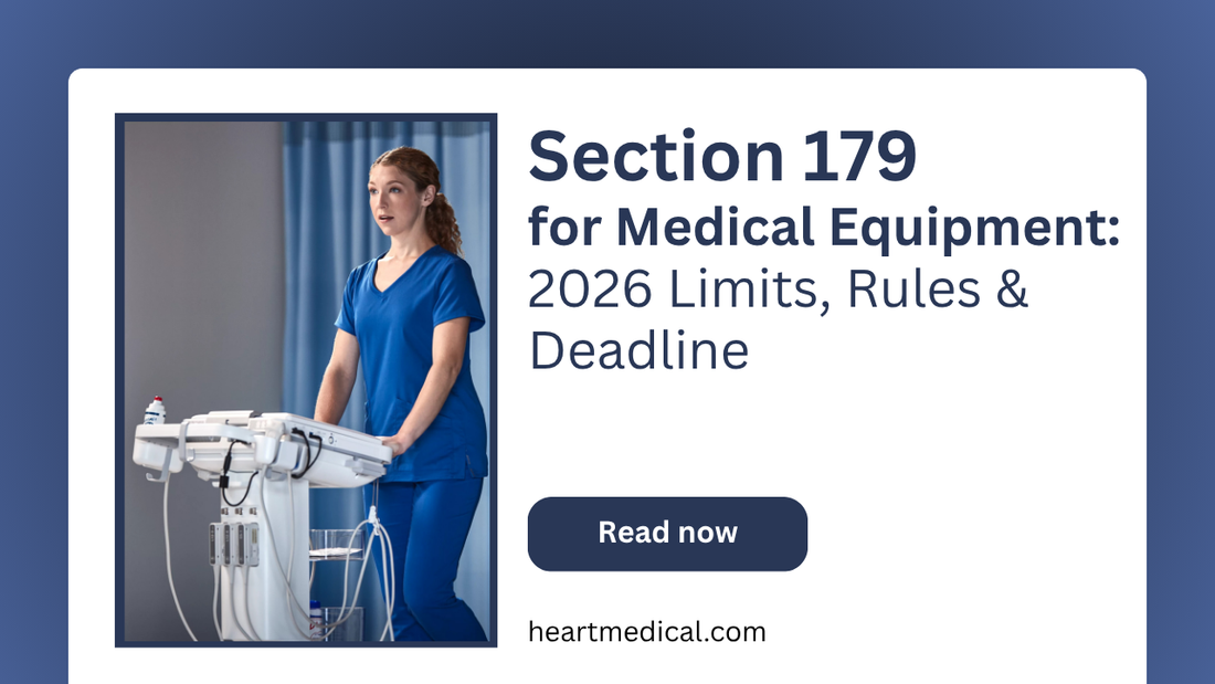 Section 179 medical equipment guide covering 2026 tax deduction limits, rules, and deadlines.