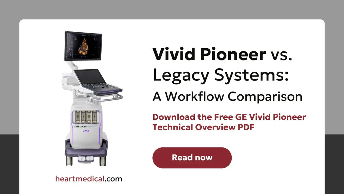 GE Vivid Pioneer AI-powered cardiac ultrasound system compared to legacy imaging platforms