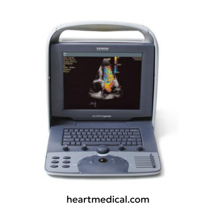 “ACUSON Cypress™ PLUS ultrasound system by Siemens Healthineers compact diagnostic imaging device designed for cardiovascular and general ultrasound applications.”