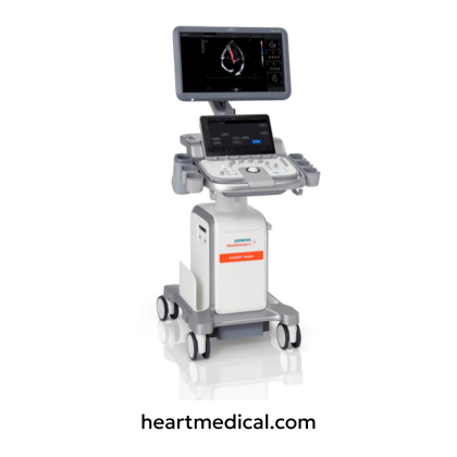 Siemens Healthineers ACUSON Juniper CV Edition ultrasound system with monitor, control panel, and probes on cart