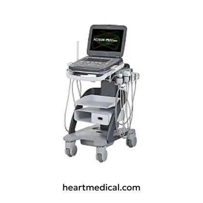 “ACUSON P500 ultrasound system by Siemens Healthineers portable diagnostic imaging device designed for point-of-care and clinical applications.”