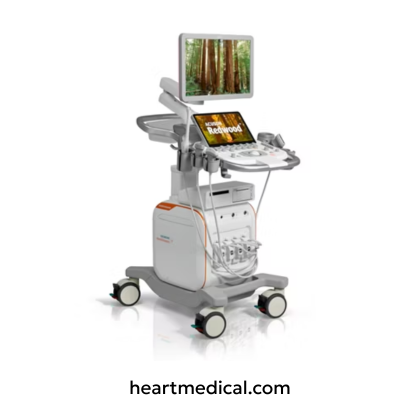 Siemens Healthineers ACUSON Redwood ultrasound system with HD display, control panel, and probes on cart