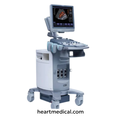 Siemens Healthineers ACUSON X300 ultrasound system with monitor, control panel, and probes on cart in clinic