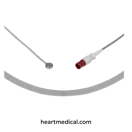 Philips compatible reusable adult skin temperature sensor probe for patient monitoring