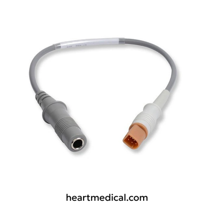 Datascope compatible temperature adapter with female mono plug connector for patient monitoring systems