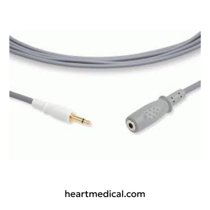 Philips compatible temperature adapter with female mono plug connector for patient monitoring systems