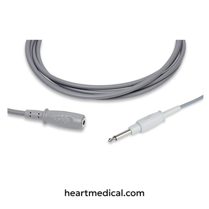 Female Mono Plug Connector, Straight - Nellcor Compatible Temperature Adapter | Heart Medical
