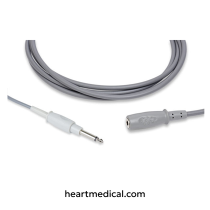 Female Mono Plug Connector, Straight - Nellcor Compatible Temperature Adapter | Heart Medical