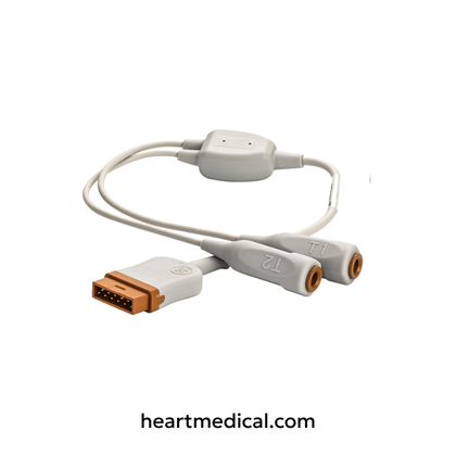 GE - TempCable 400 Series Probes Dual, 0.5 m/1.7 ft. | Heart Medical