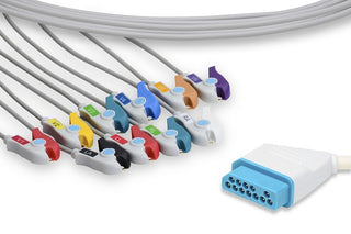 10  Leads Pinch/Grabber  300 cm - Nihon Kohden Compatible Direct-Connect EKG Cable