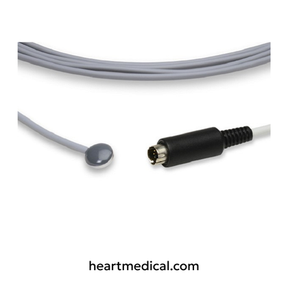 Pediatric Skin Sensor, 10 ft (3 m) - Atom Compatible Reusable Temperature Probe | Heart Medical