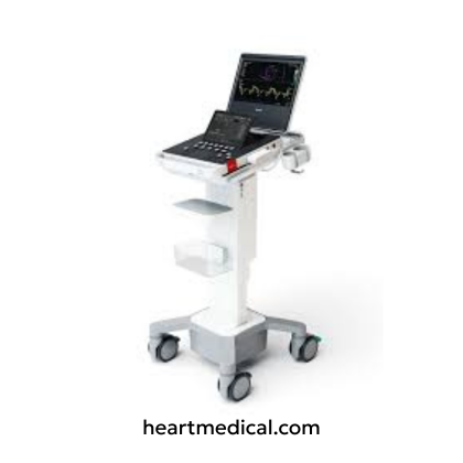 Philips Compact 5500 ultrasound system with HD display, control panel, and probe on mobile cart