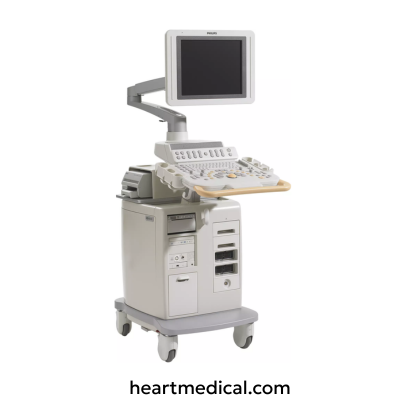 Philips HD11 XE Ultrasound Machine cart-based ultrasound system with HD monitor, control panel, and probes for clinical imaging