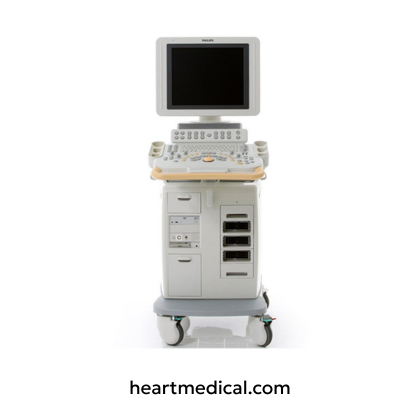 Philips HD11 XE Ultrasound Machine cart-based ultrasound system with HD monitor, control panel, and probes for clinical imaging