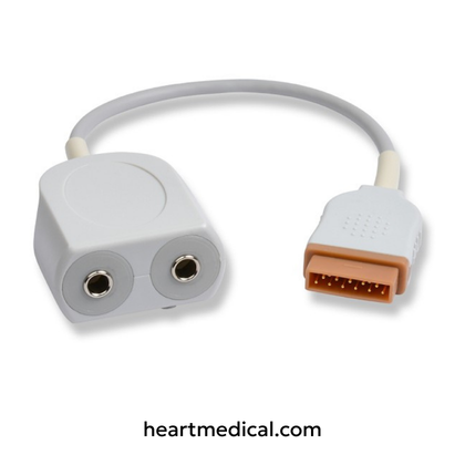 YSI 700 temperature adapter with dual female mono plug connectors for patient monitoring systems
